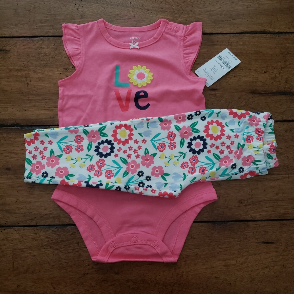 NWT Carter's LOVE outfit